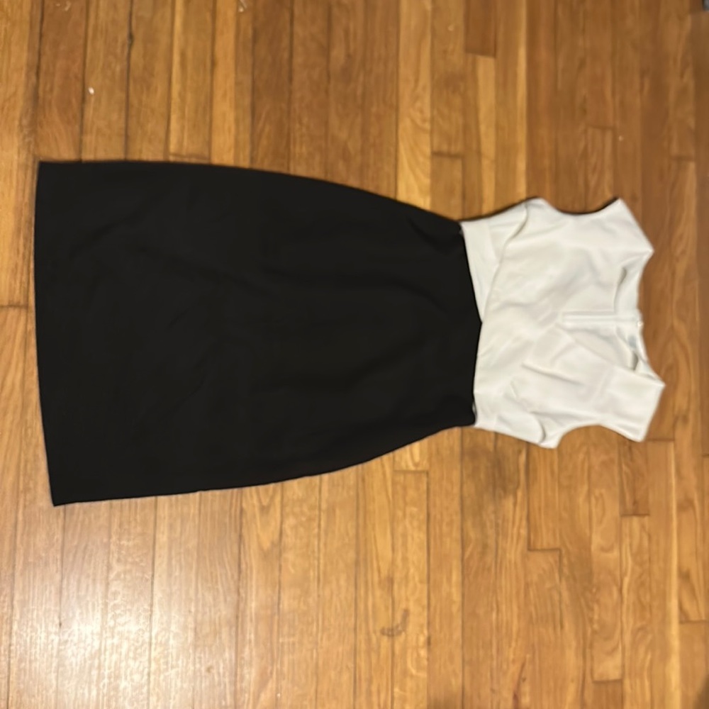 White and black dress